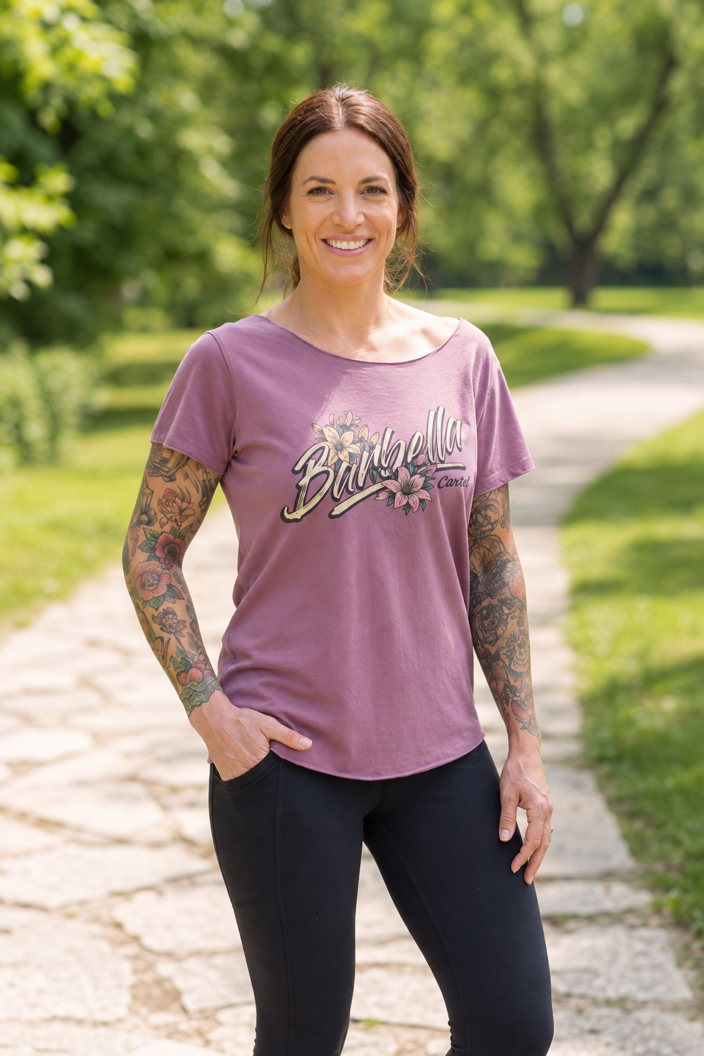 The Barbell Cartel Street Cut T-Shirt - Berry
