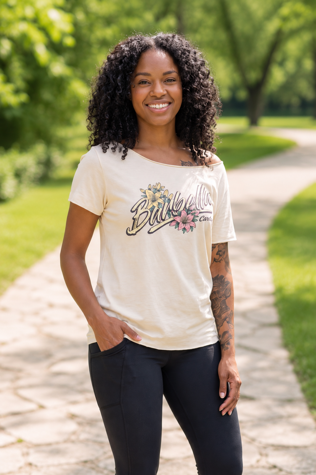 The Barbell Cartel Street Cut T-Shirt - Cream